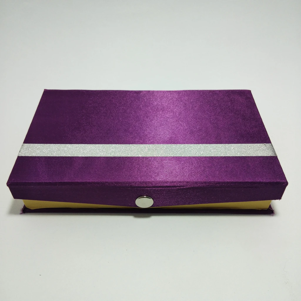 jewelry box violet satin white double bangles
