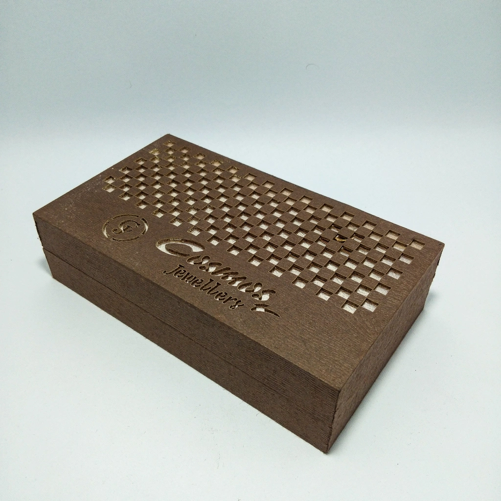 wooden custom laser double bangles box 