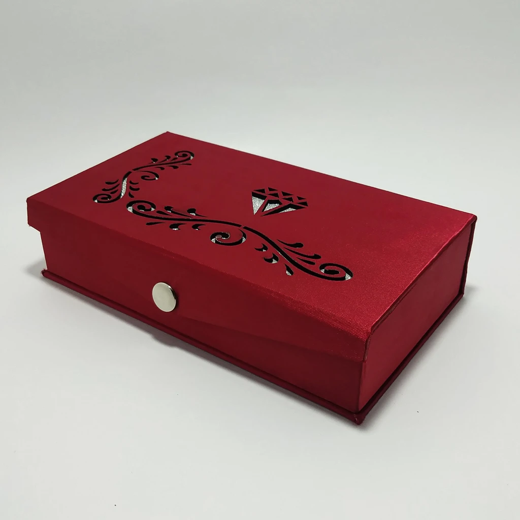 maroon satin laser bangles box 