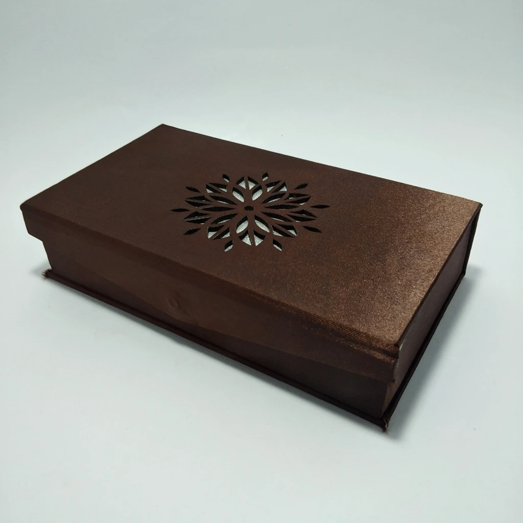 satin laser brown double bangles box 