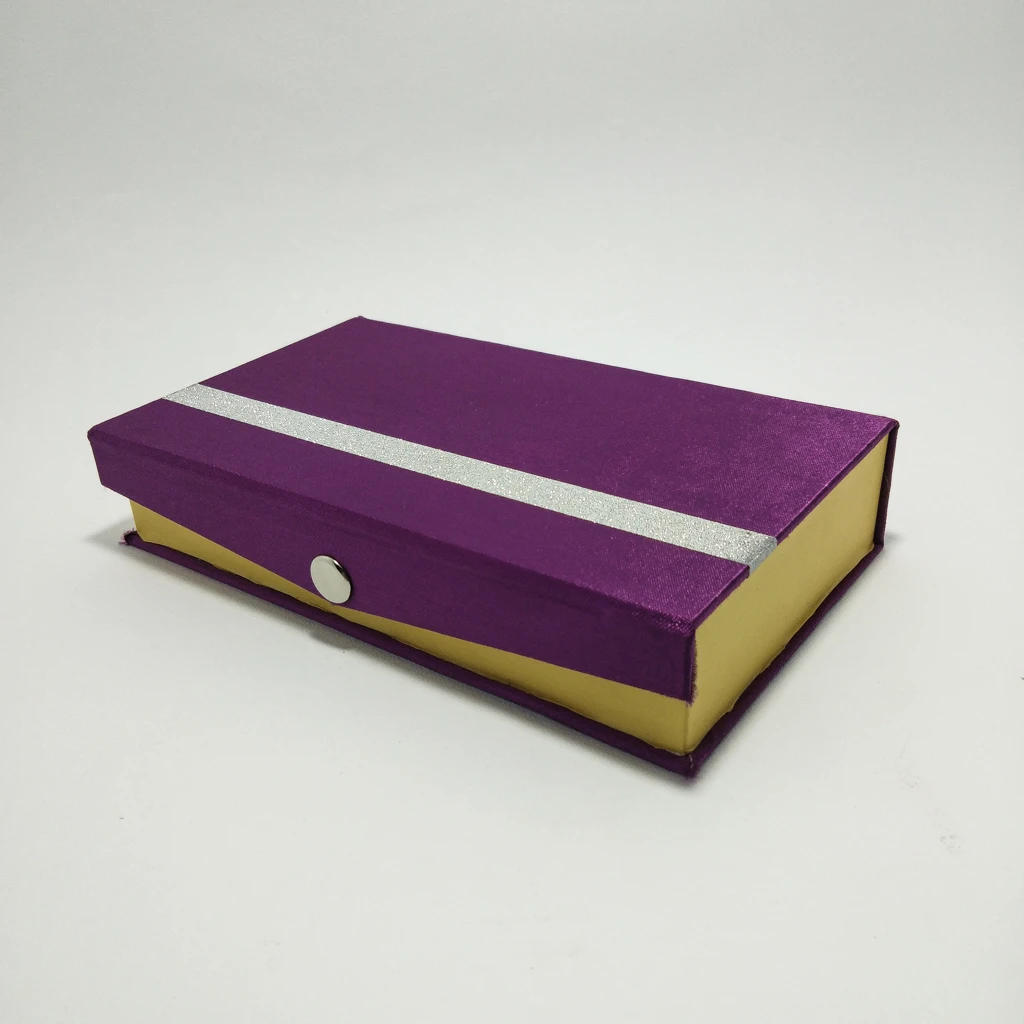 violet satin white double bangles box 