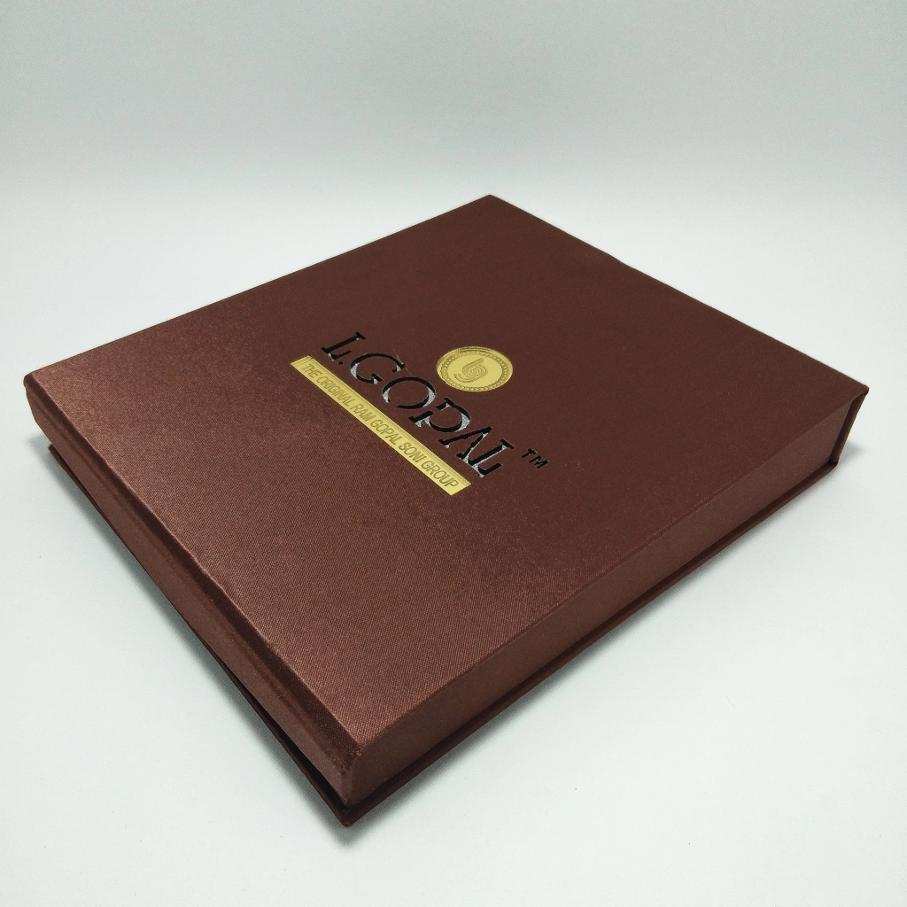 premium brown laser cream necklace box 