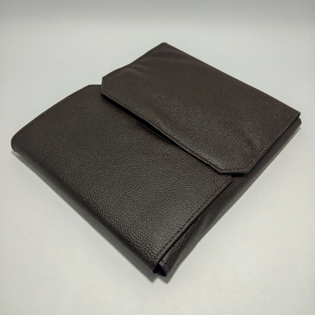 dark leather foldable necklace box 