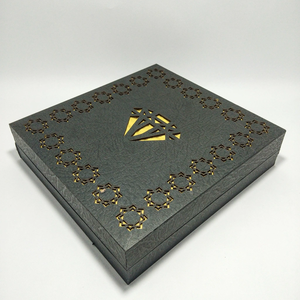 black diamond laser necklace set box 