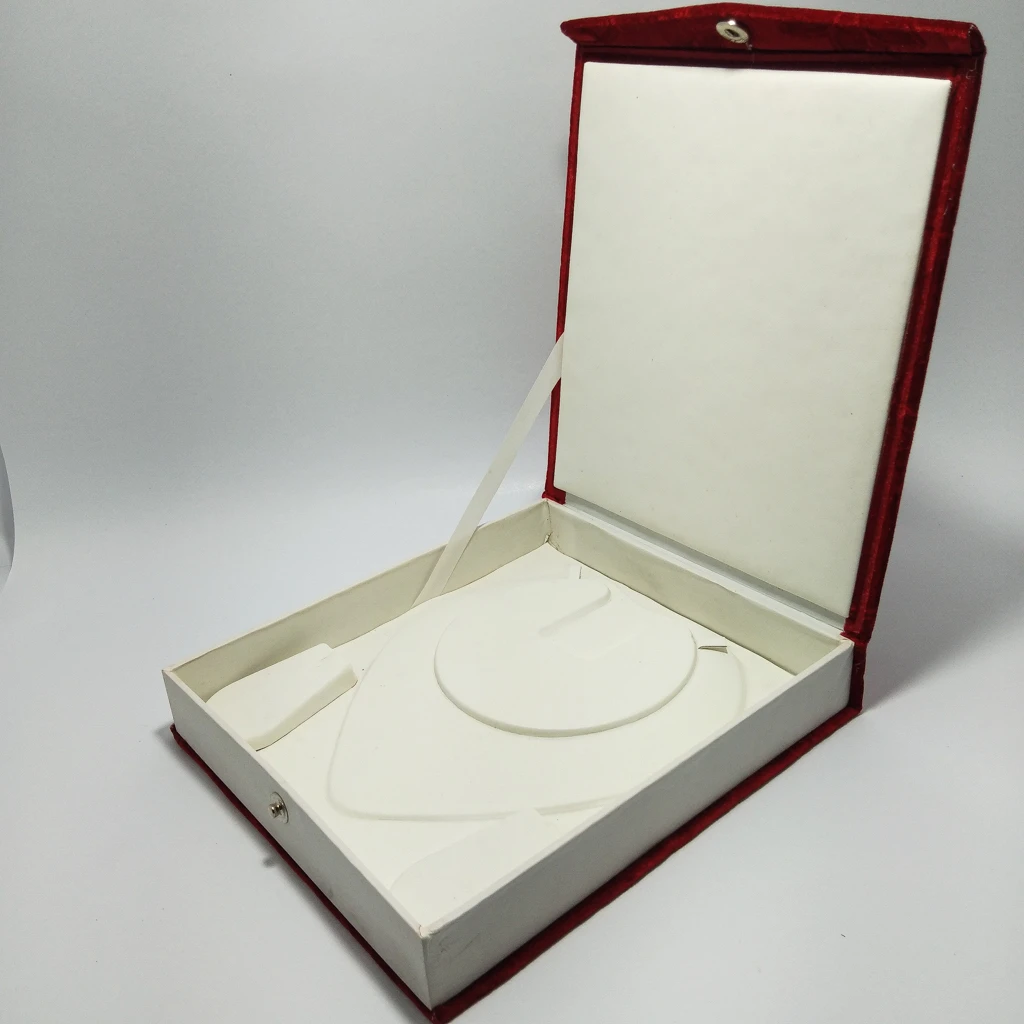 jewellery box flower velvet finish half set