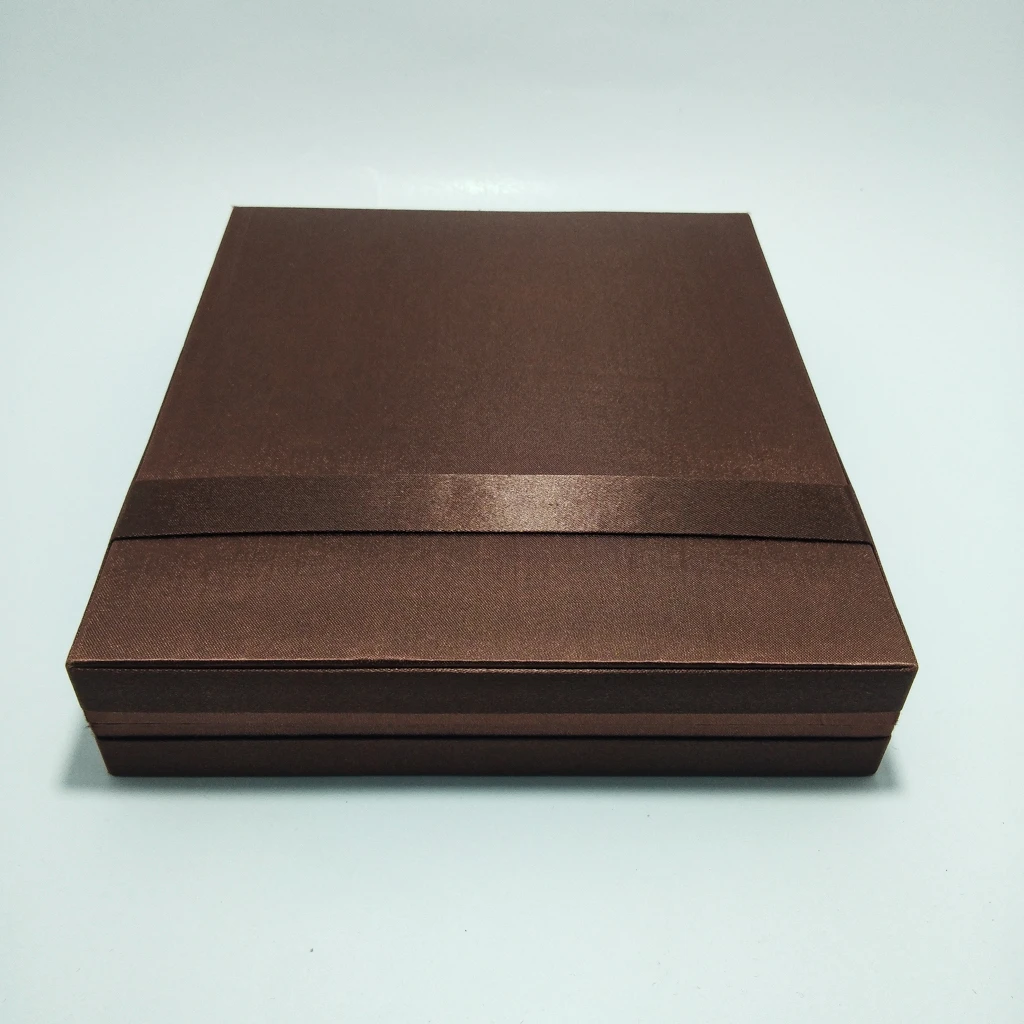jewelry box fine brown satin half set