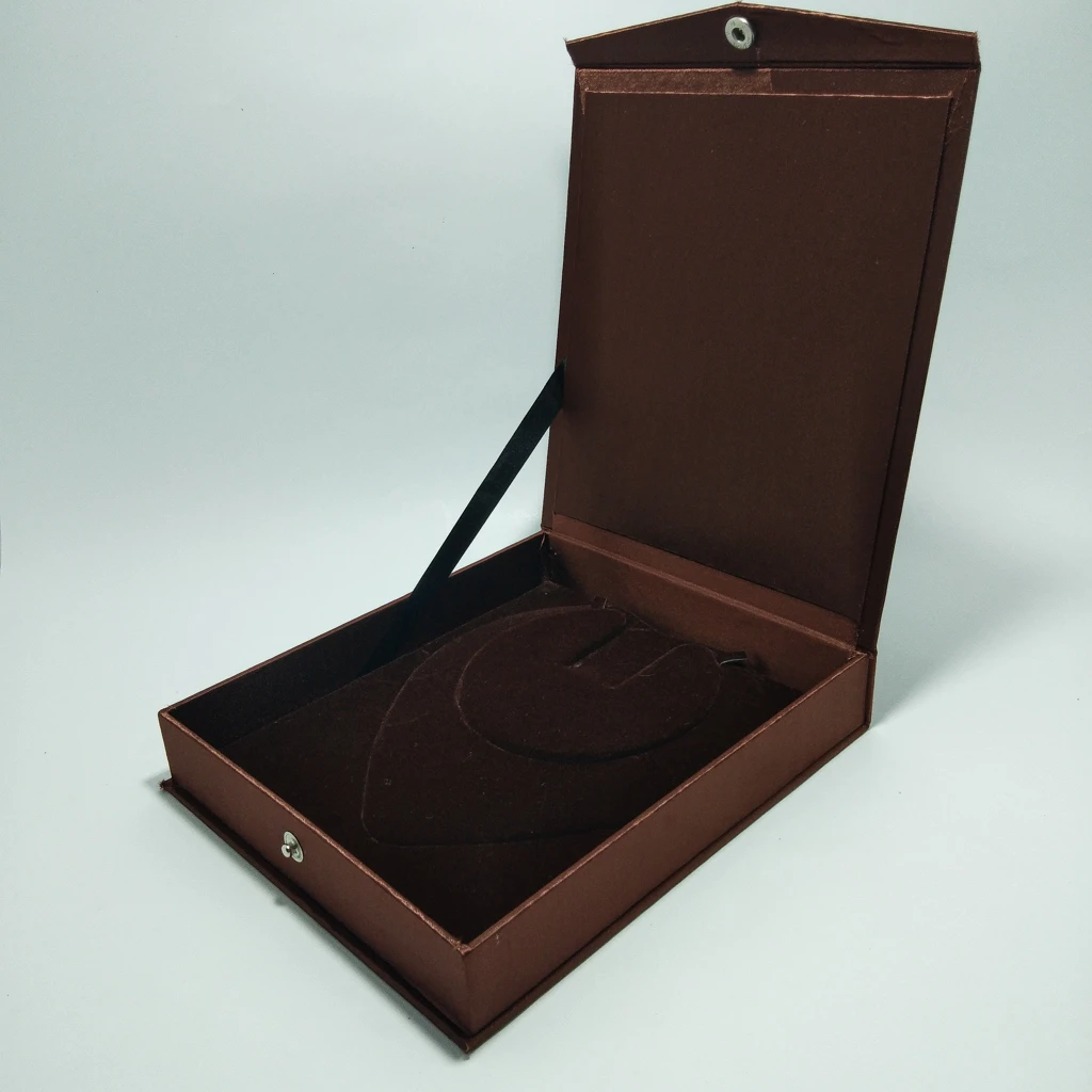 jewellery box brown satin laser necklace