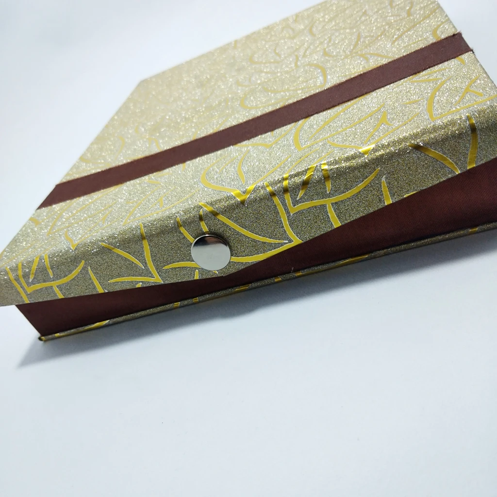 gold petal paper brown strip half set