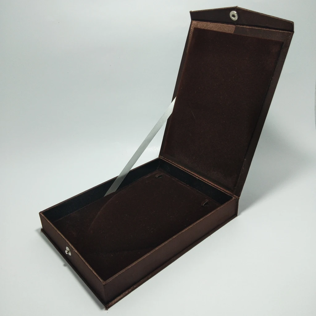 jewellery box shiny brown laser satin long set