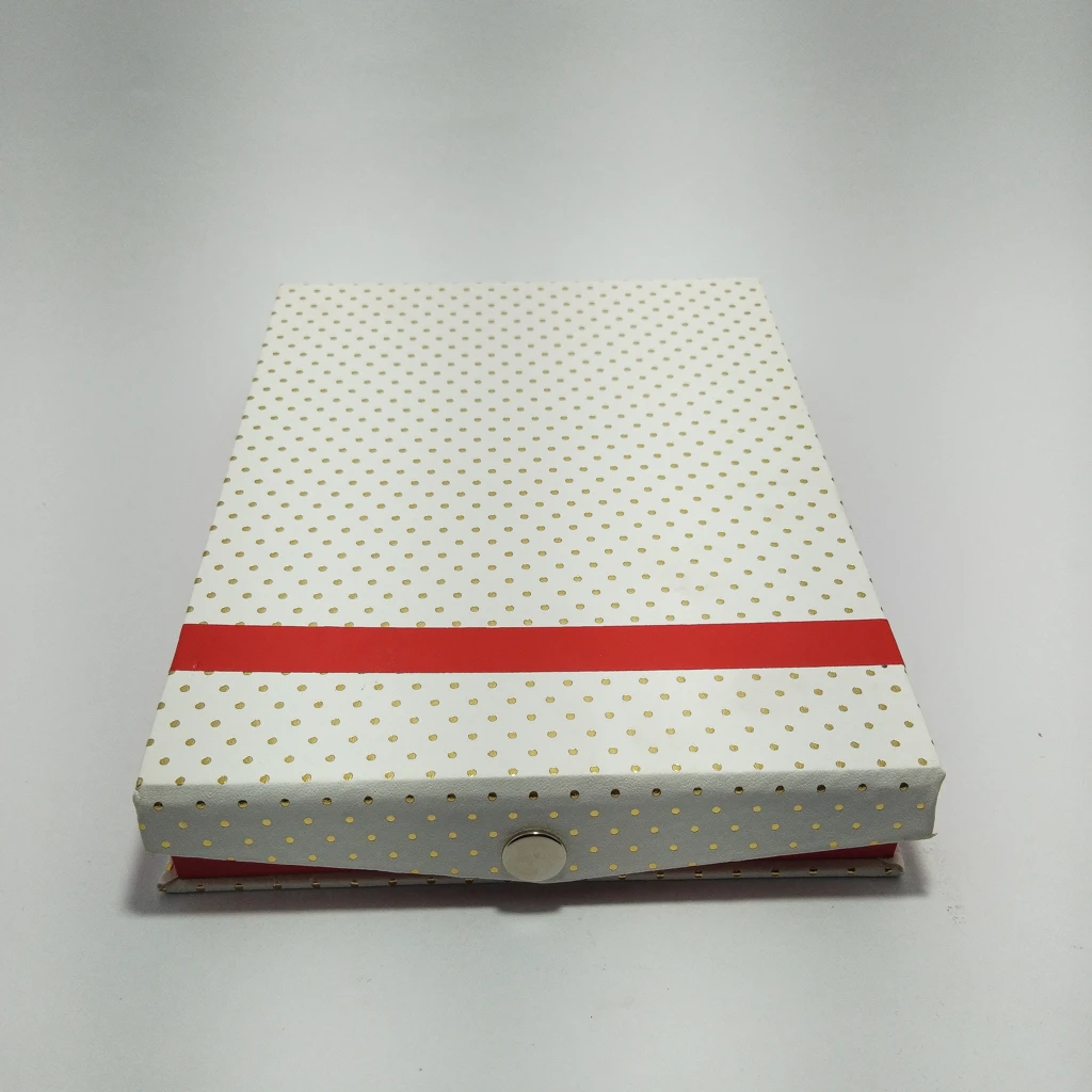 jewelry box BINDI bit red strip white long set
