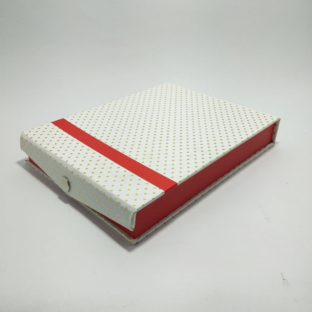 jewellery box BINDI bit red strip white long set