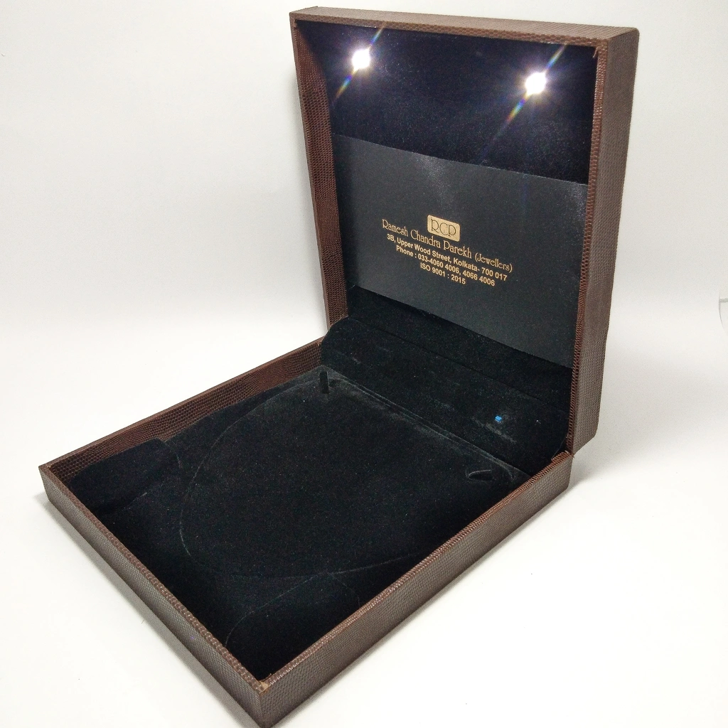 jewelry box bindi leather engrave led necklace