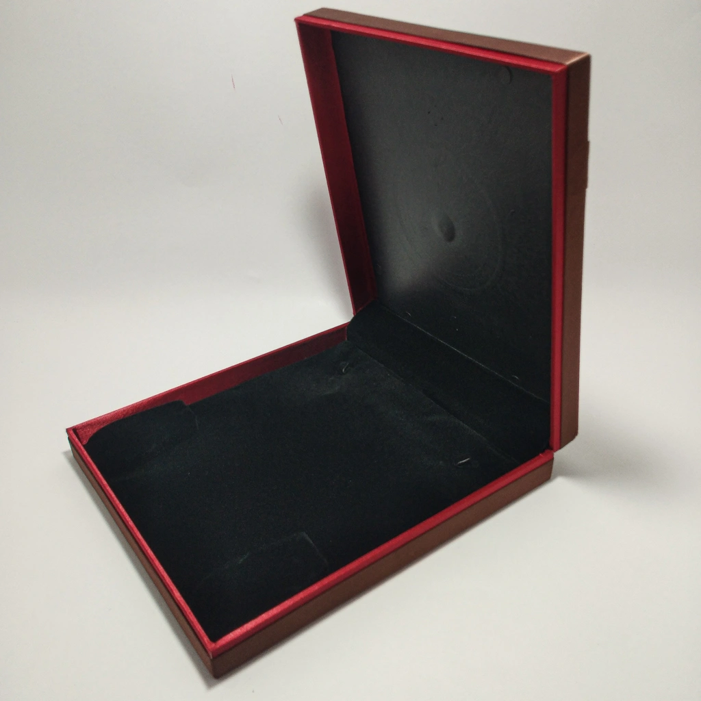 jewelry box red satin stripped necklace
