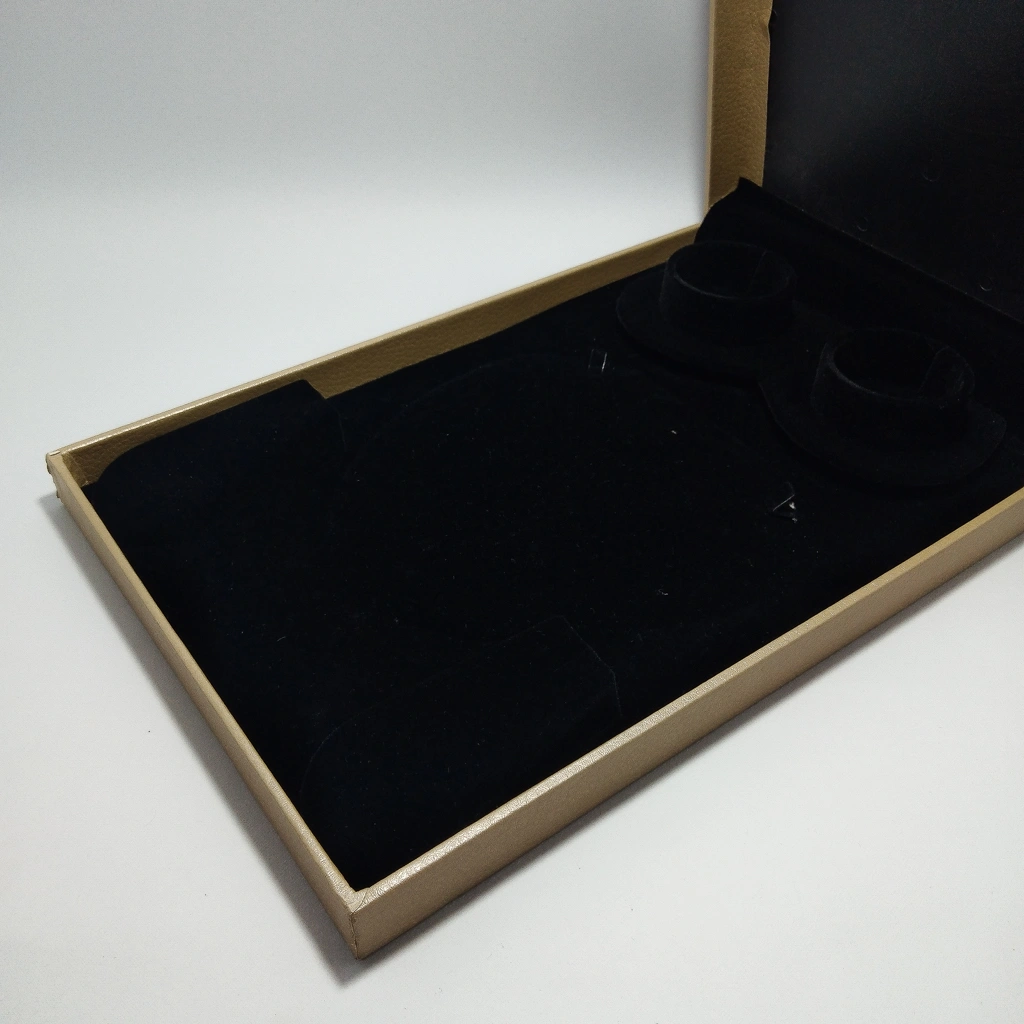 jewelry box cream brown leather full set