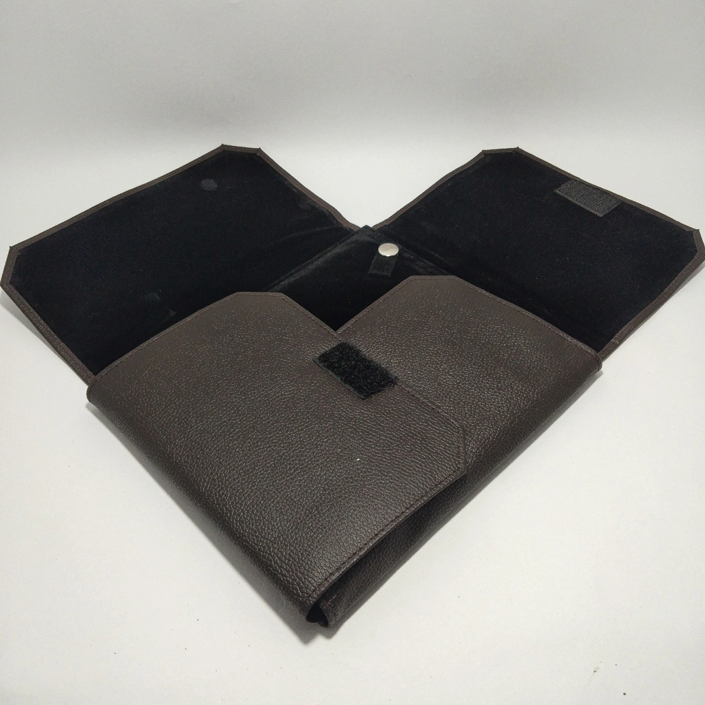jewellery box dark leather foldable necklace