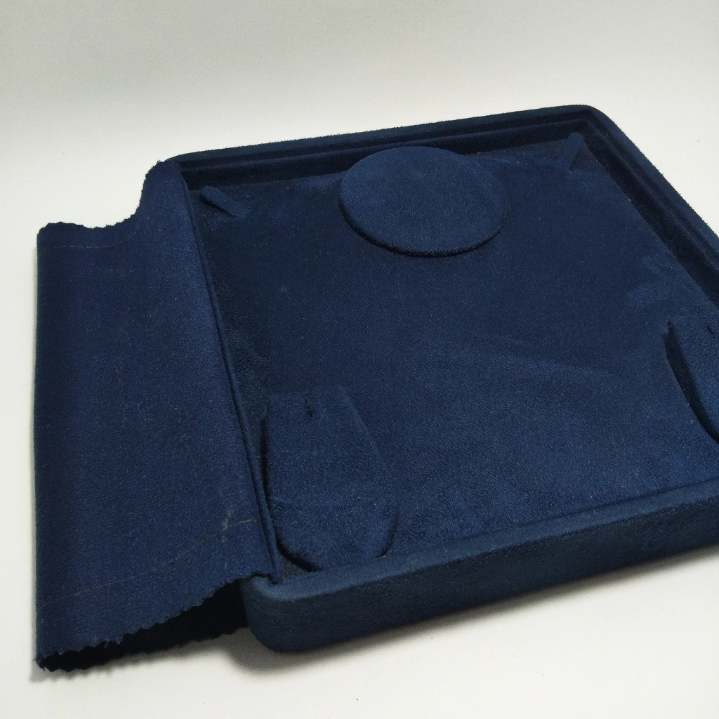 jewelry box premium blue velvet necklace display