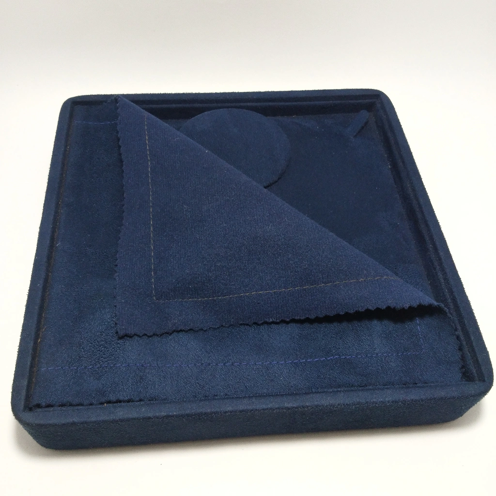 jewellery box premium blue velvet necklace display