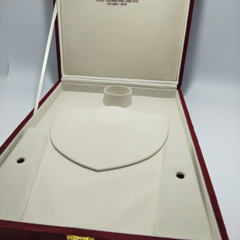 jewellery box premium red velvet cream full set