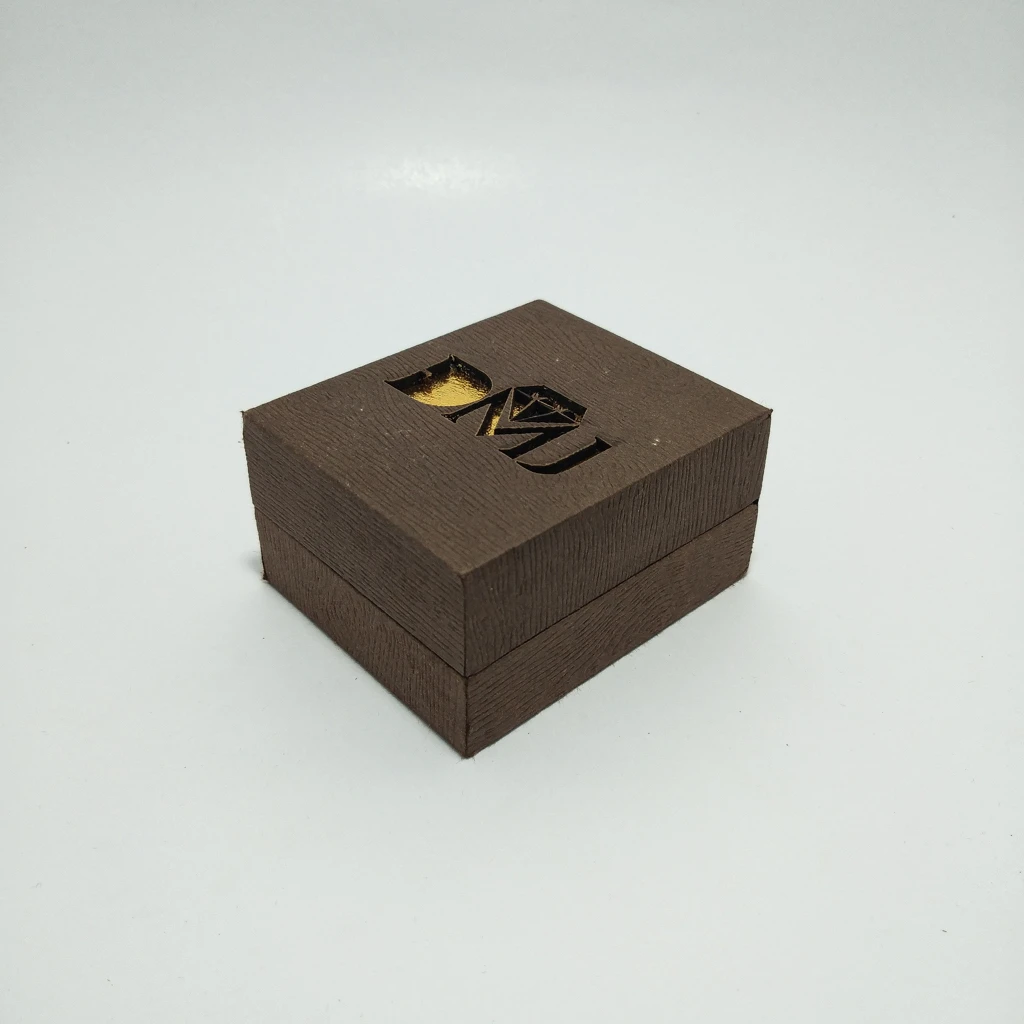 Brown wooden black pendant box 
