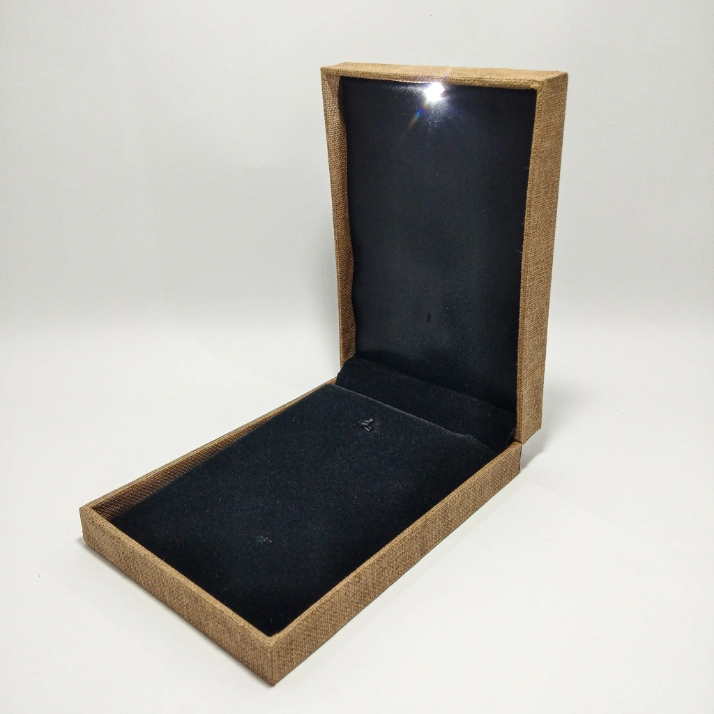 jewelry box jute acrylic big pendant led