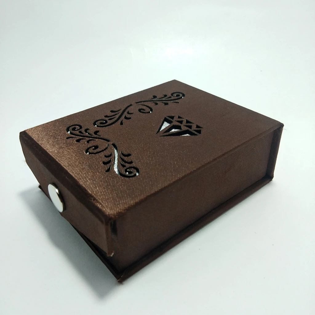 jewellery box brown laser satin pendant