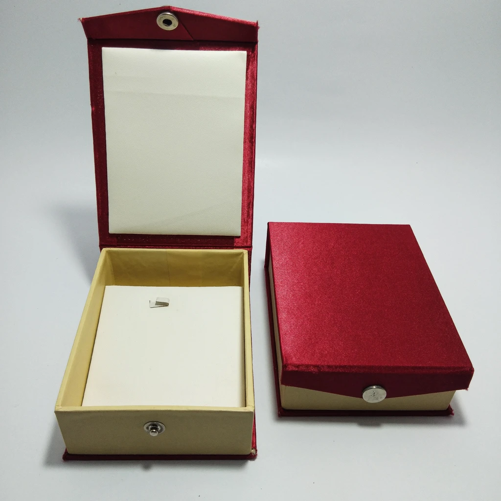 solid red satin white pendant