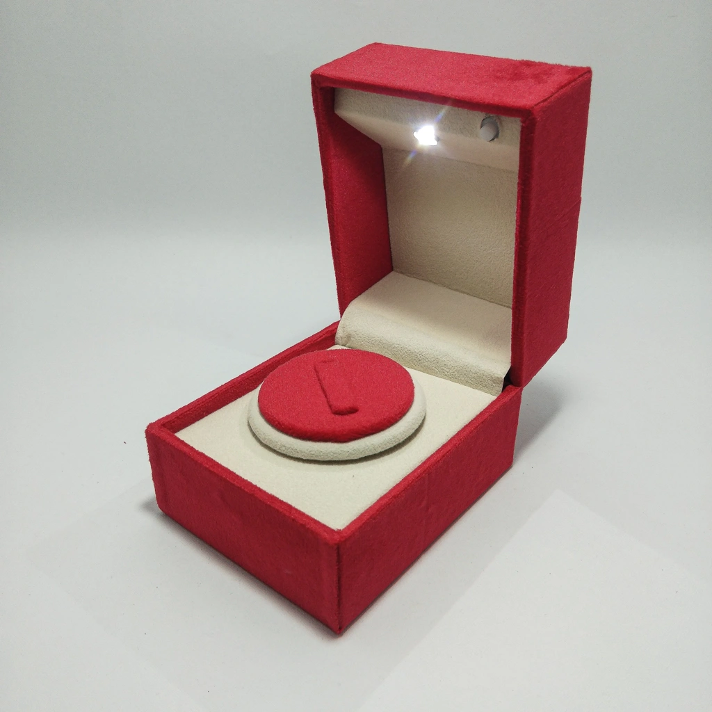 rotating premium red led ring box 