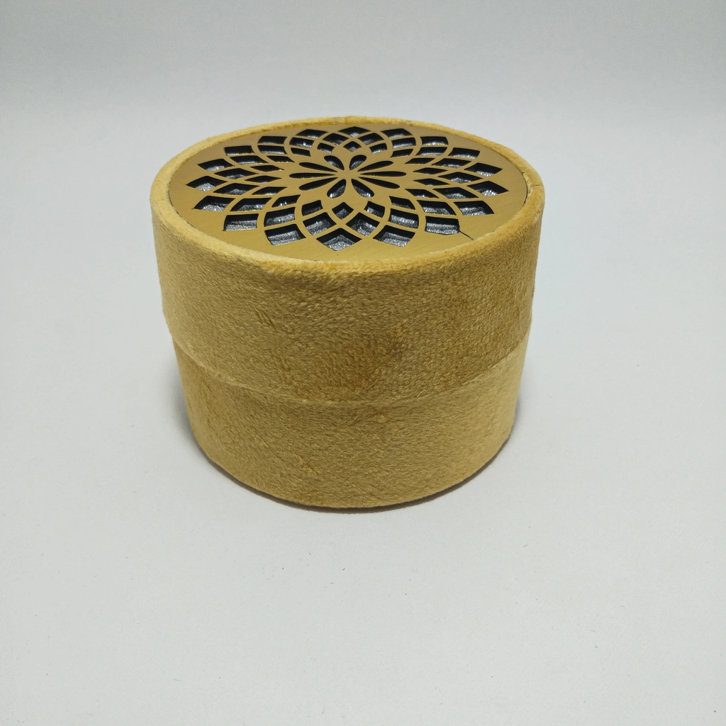 cylinder acrylic laser yellow ring box 