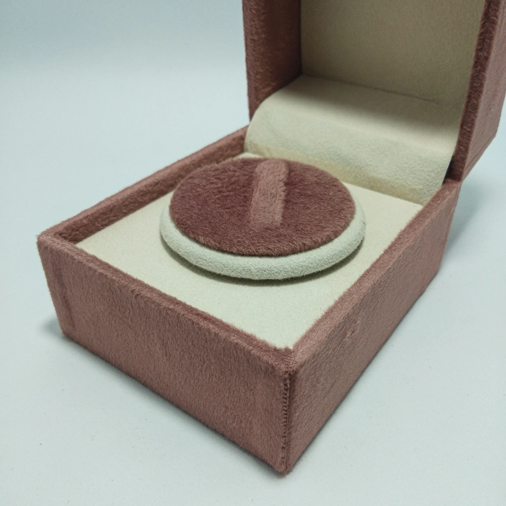 rotating premium pink led ring box 