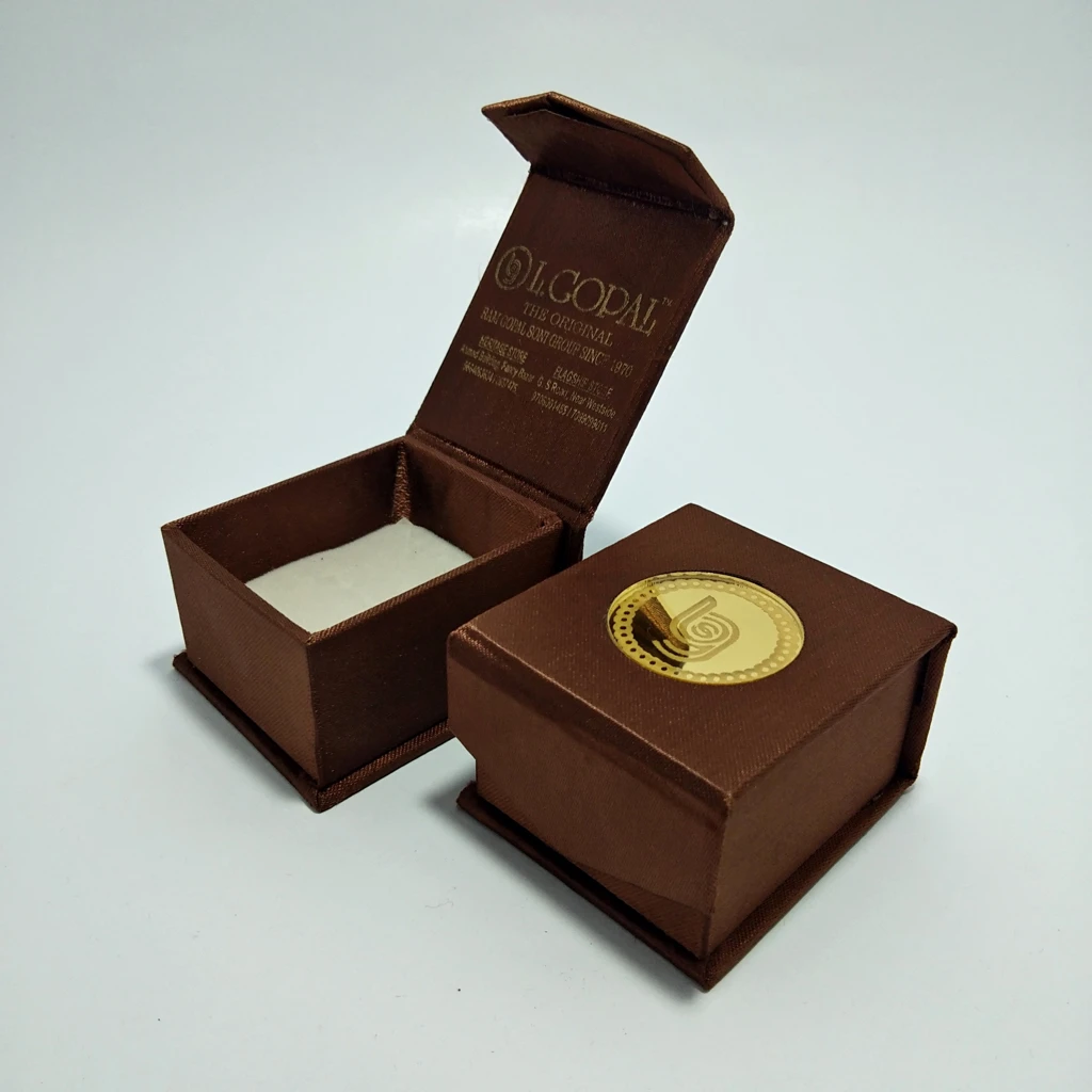 brown paper acrylic velvet ring box 