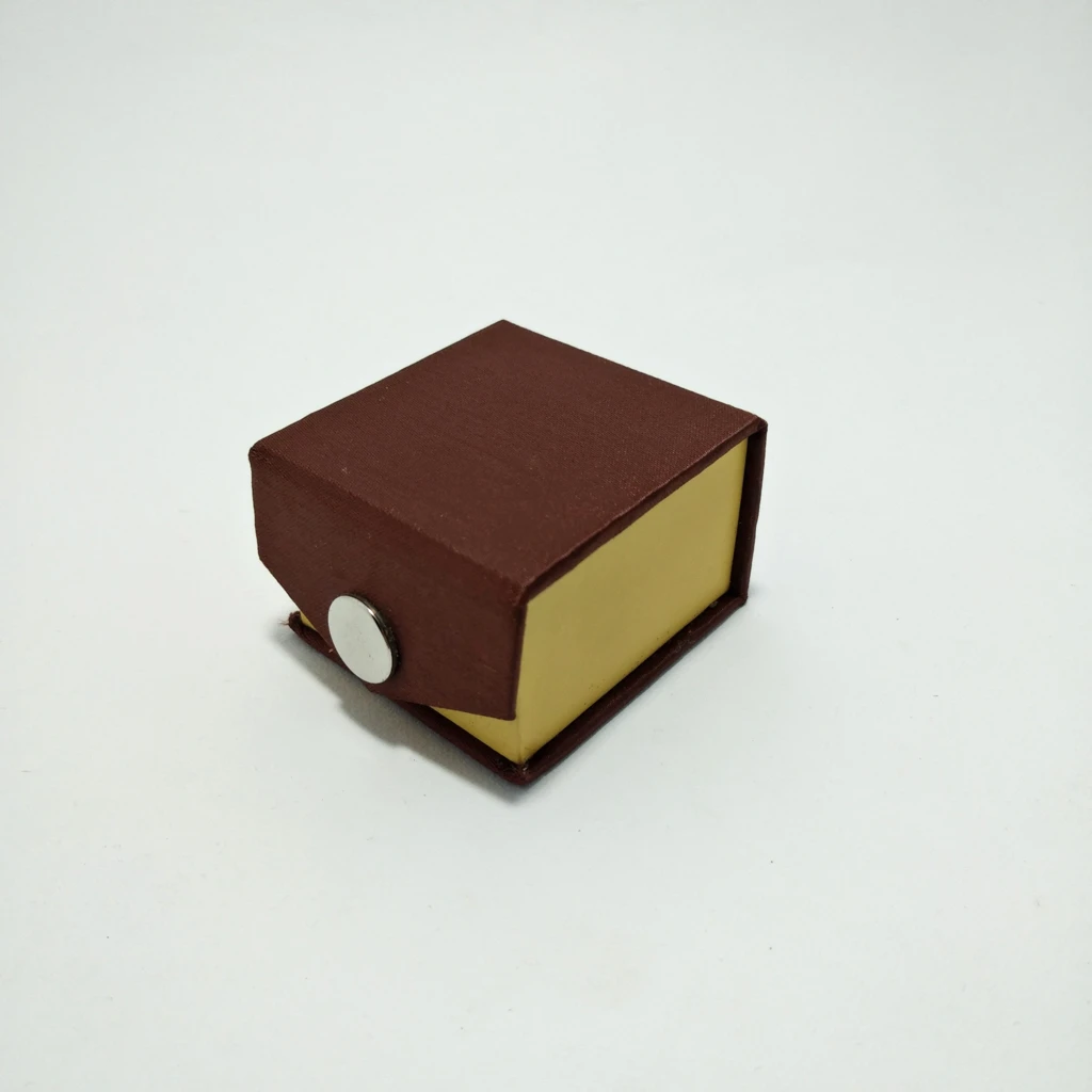 basic brown satin ring box 