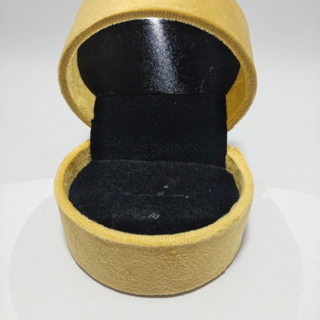jewellery box cylinder acrylic laser yellow ring