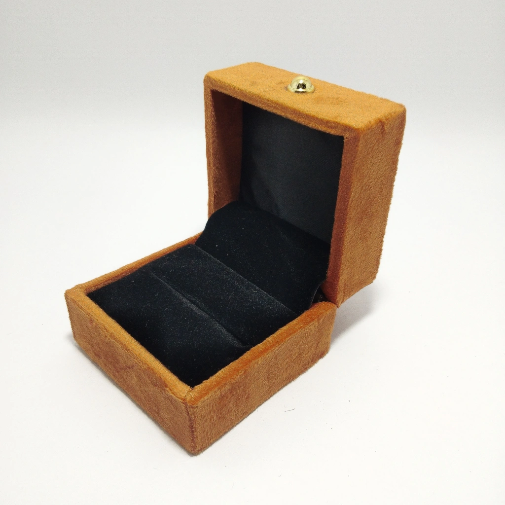 jewelry box royal orange velvet led ring