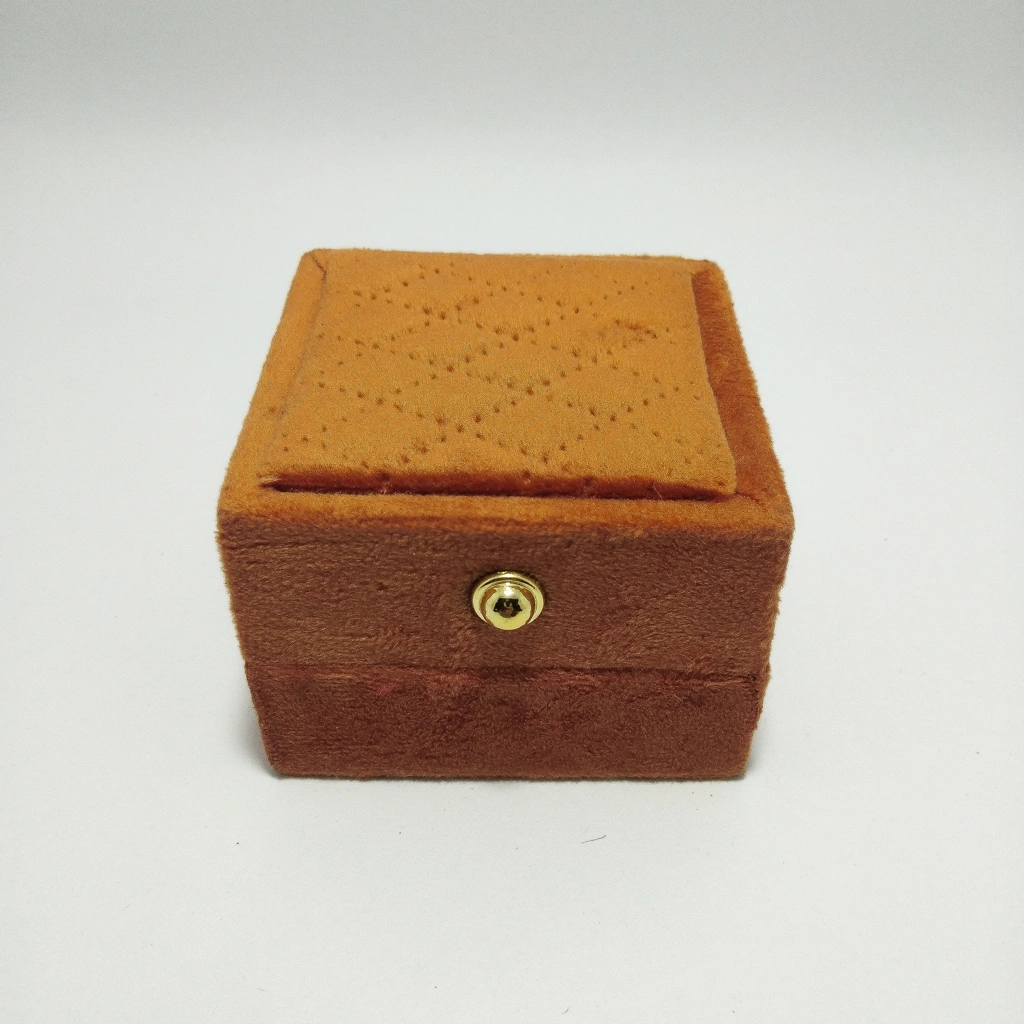 jewellery box royal orange velvet led ring