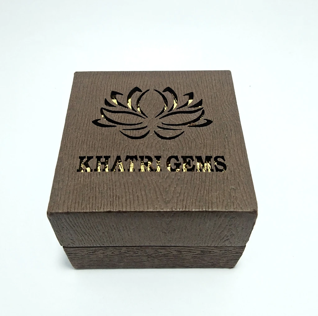 jewelry box wooden laser black velvet ring
