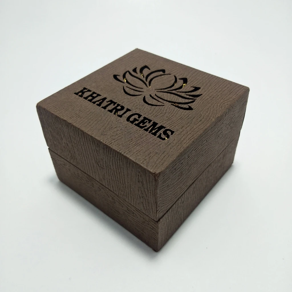jewellery box wooden laser black velvet ring