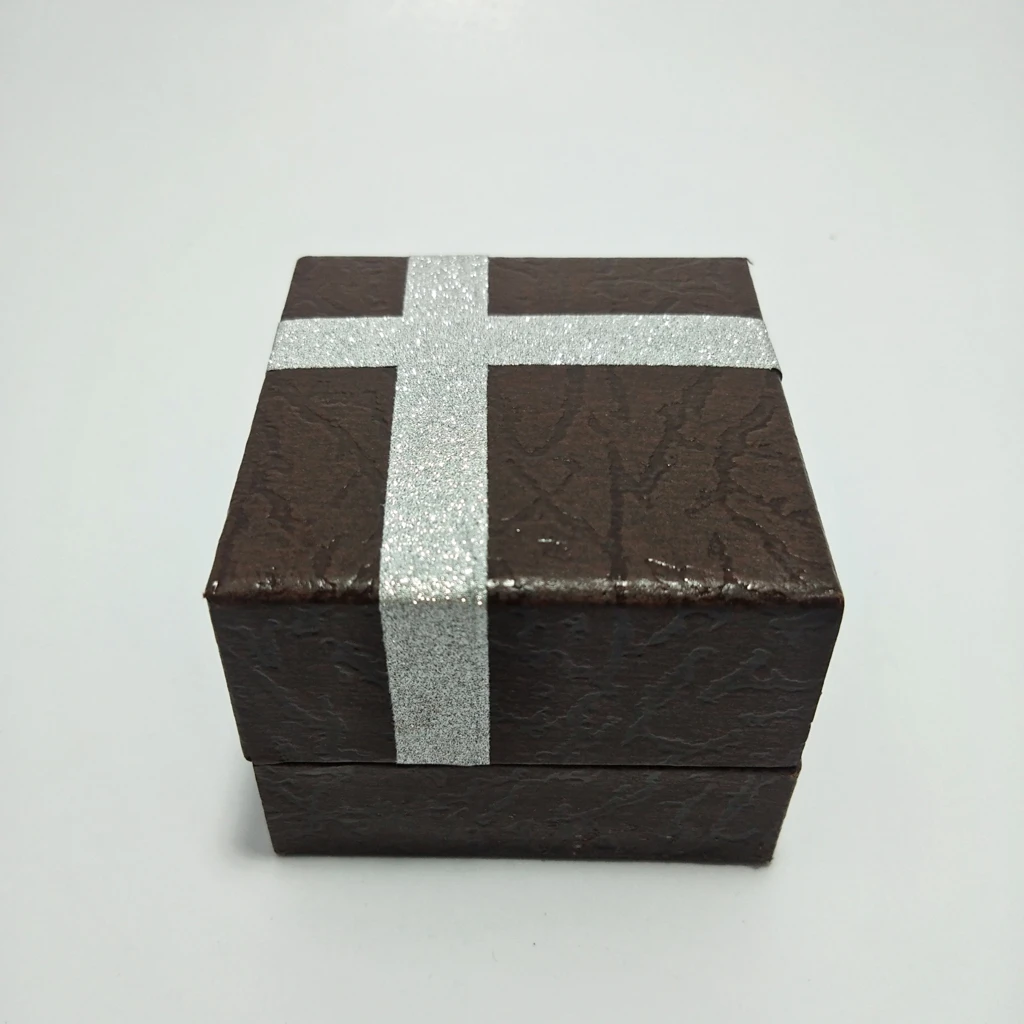 jewelry box brown paper brown velvet strip ring
