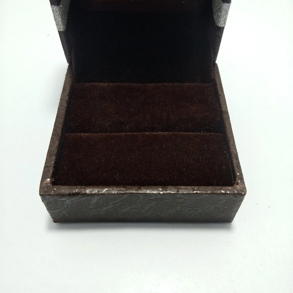 jewellery box brown paper brown velvet strip ring
