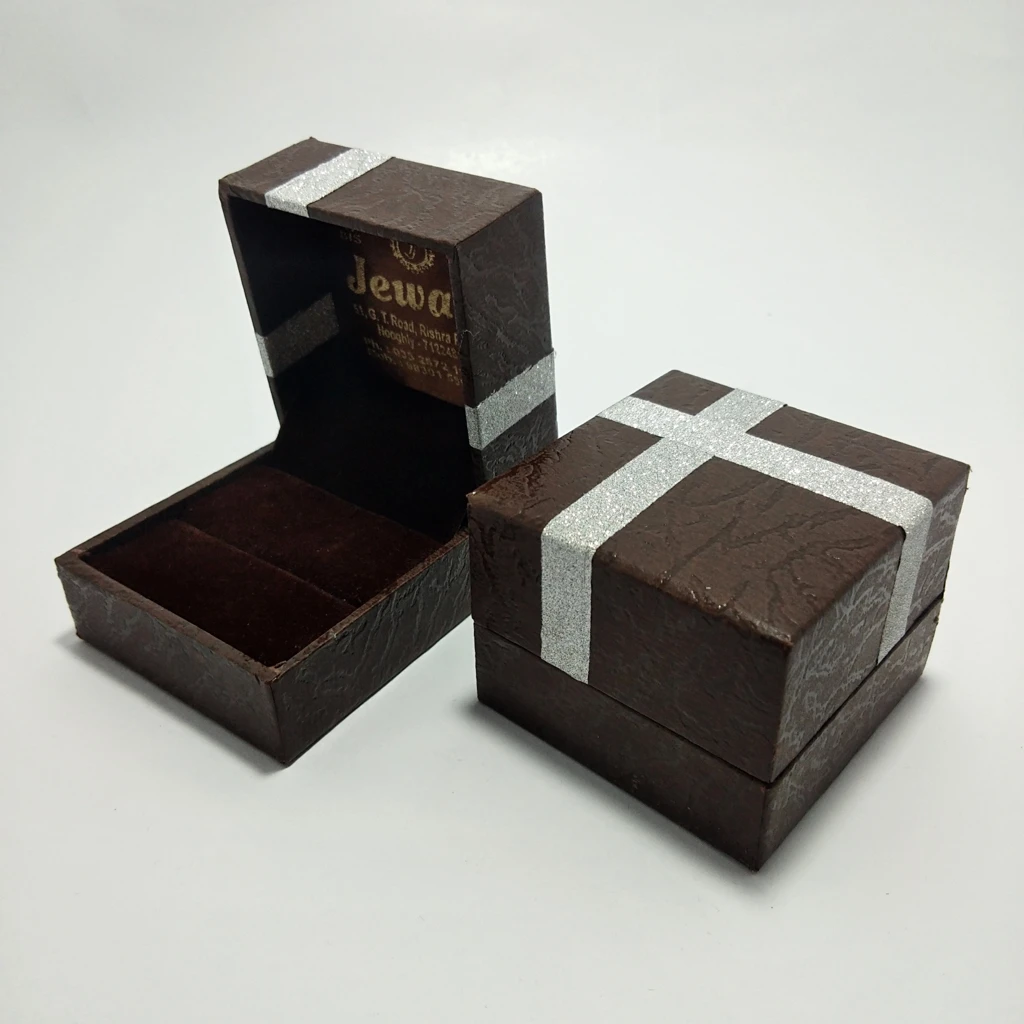 brown paper brown velvet strip ring