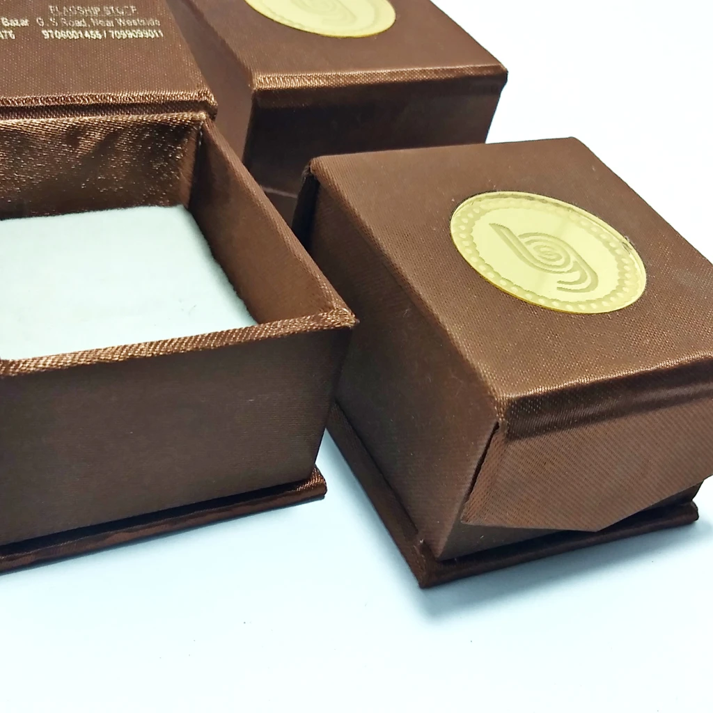 jewelry box brown paper acrylic velvet ring