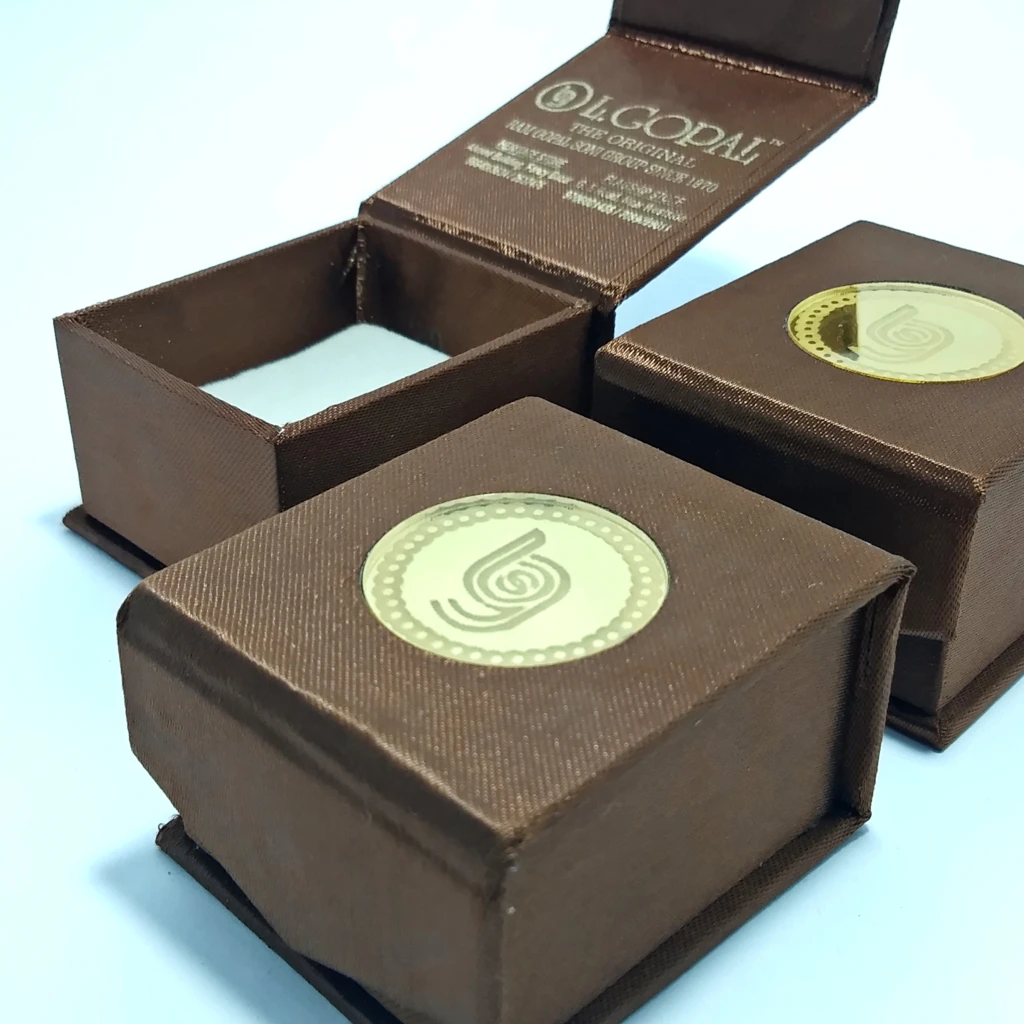 jewellery box brown paper acrylic velvet ring