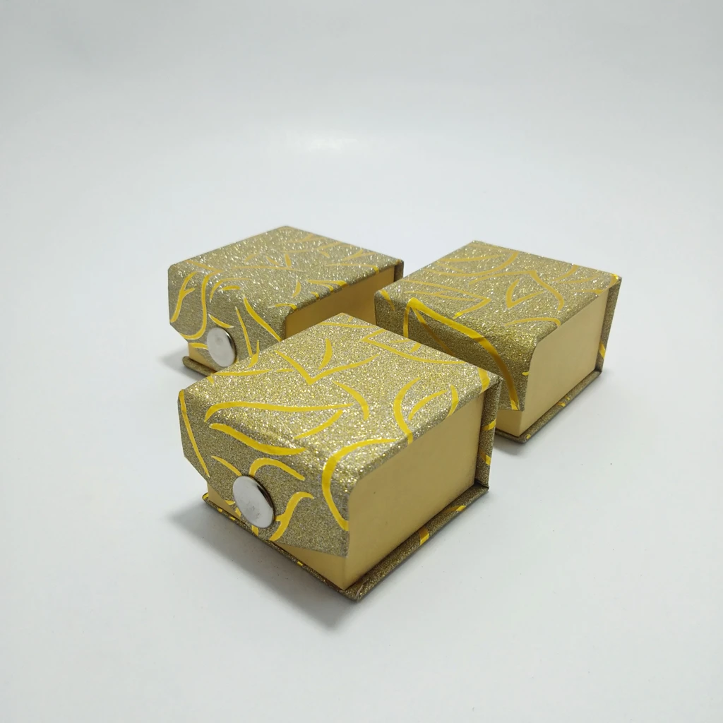 jewelry box golden paper cream ring 