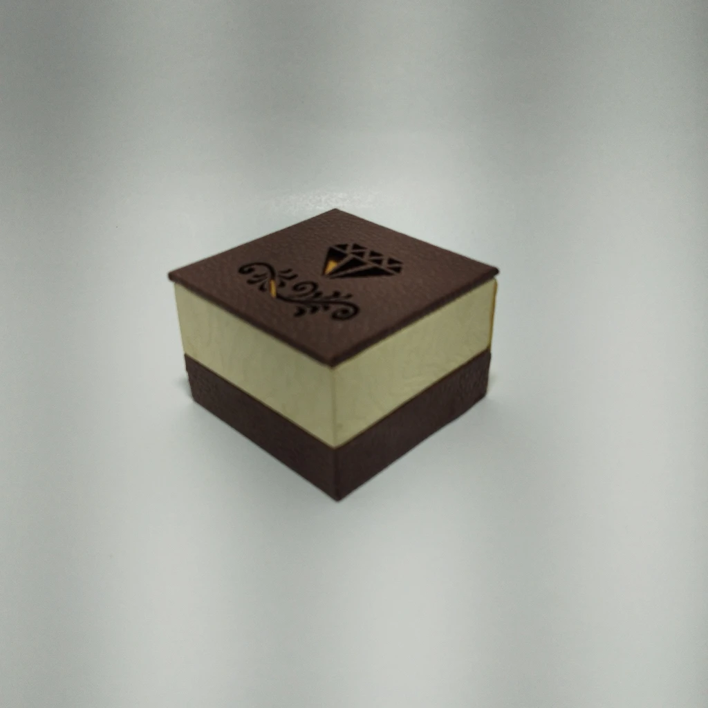 jewellery box bi color wooden laser ring