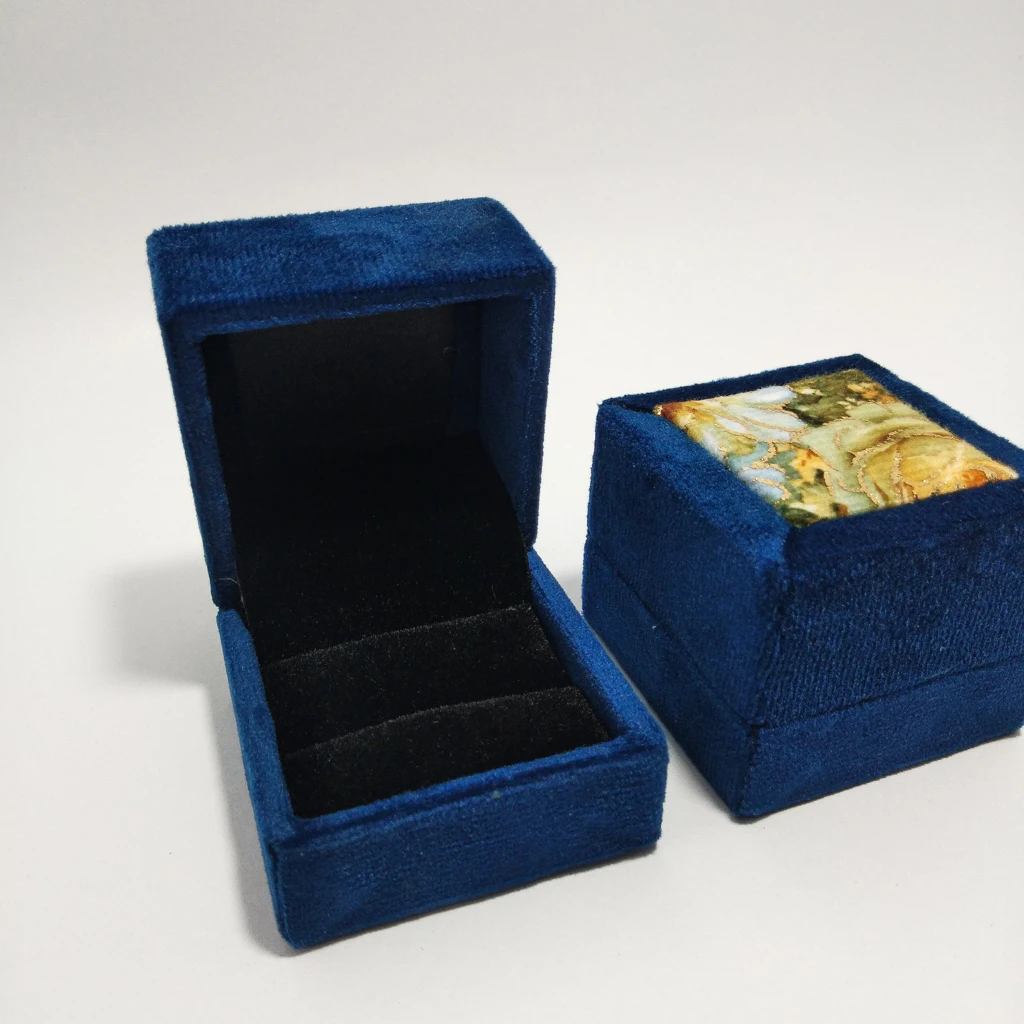 royal blue velvet finish ring