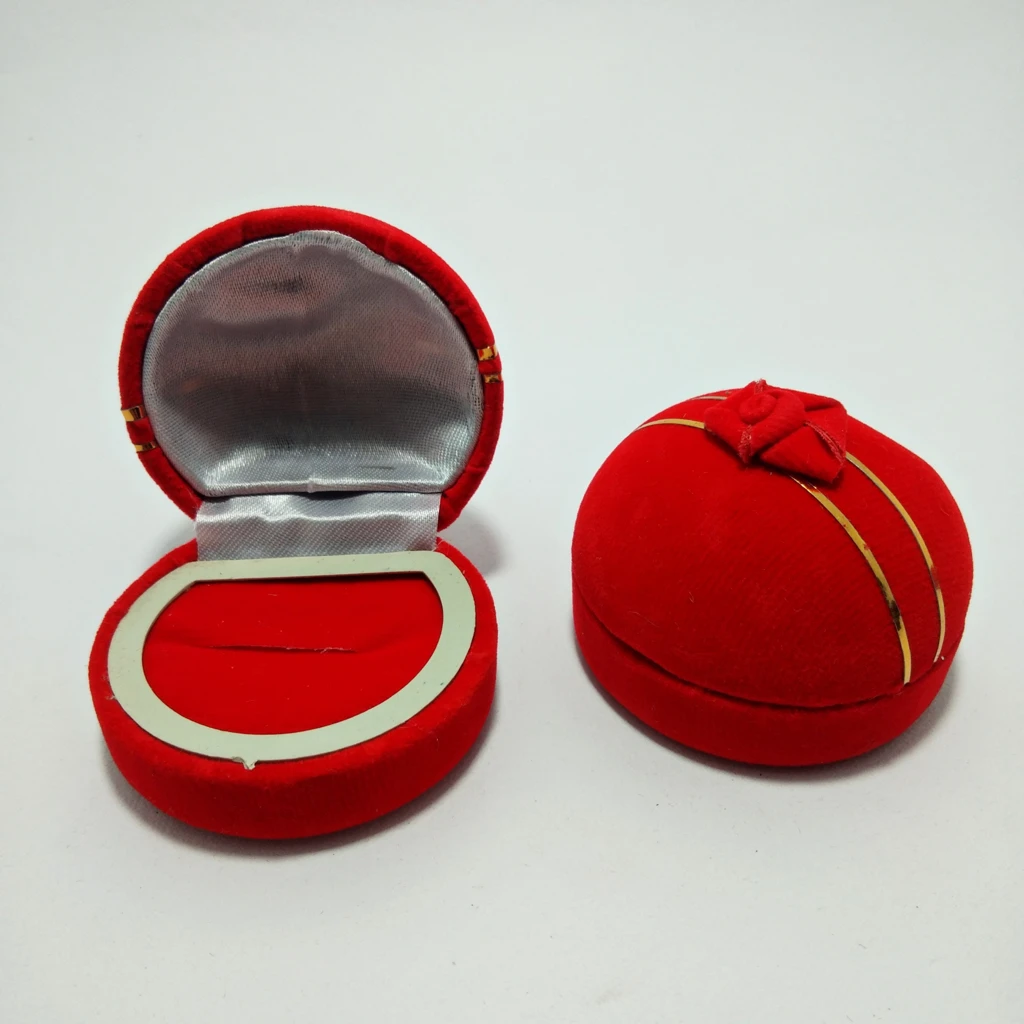 jewellery box basic velvet flower finish ring