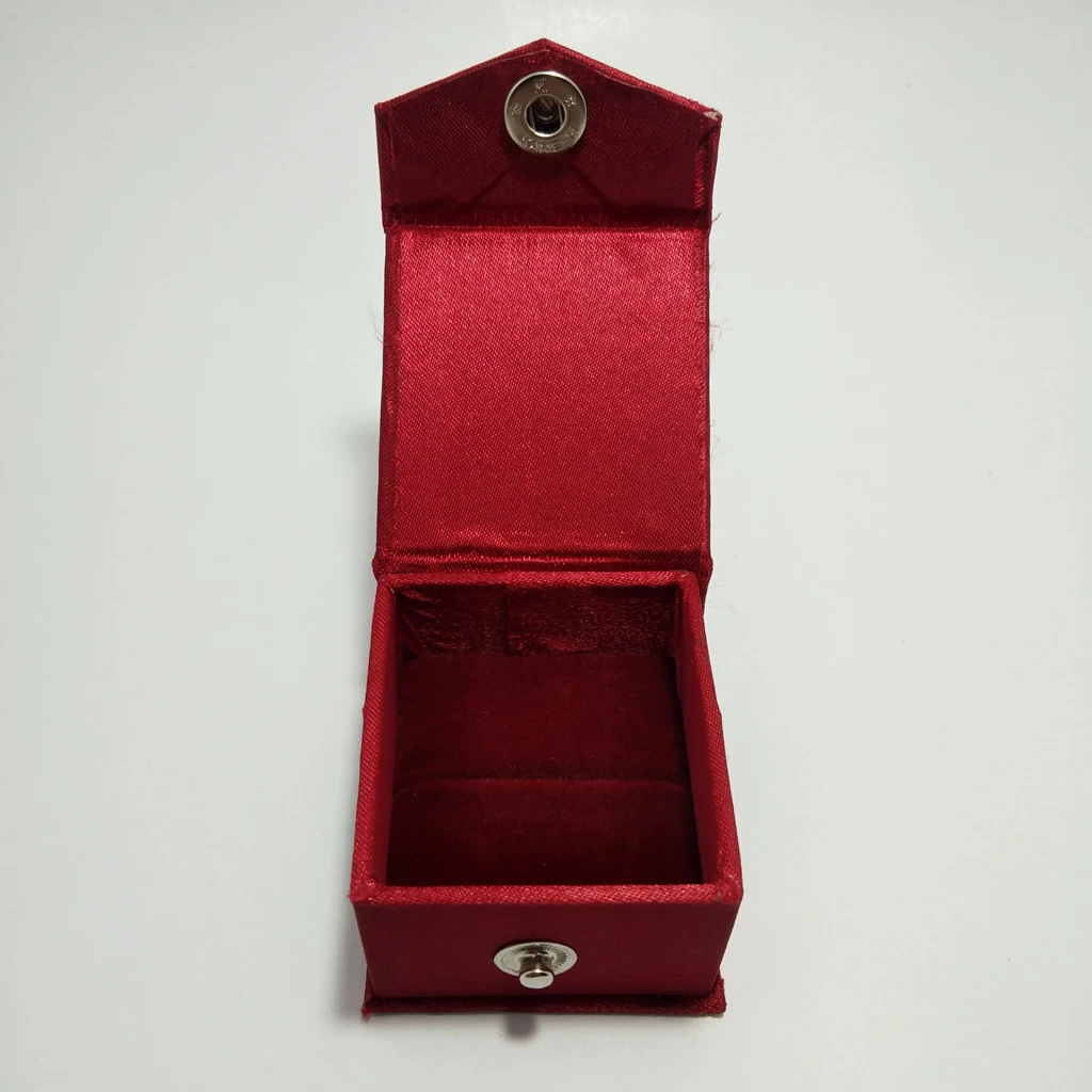 jewelry box premium red satin velvet ring