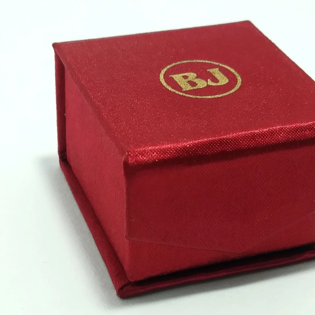 jewellery box all satin maroon w logo ring