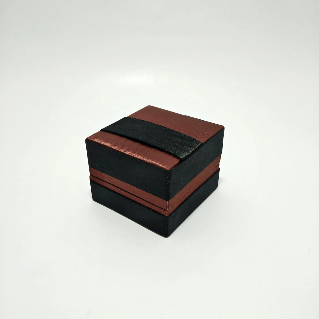 brown satin black kitkat ring