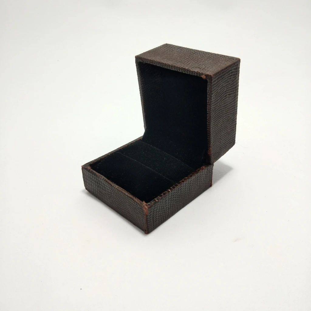 jewellery box Brown crocodile finish rexin ring