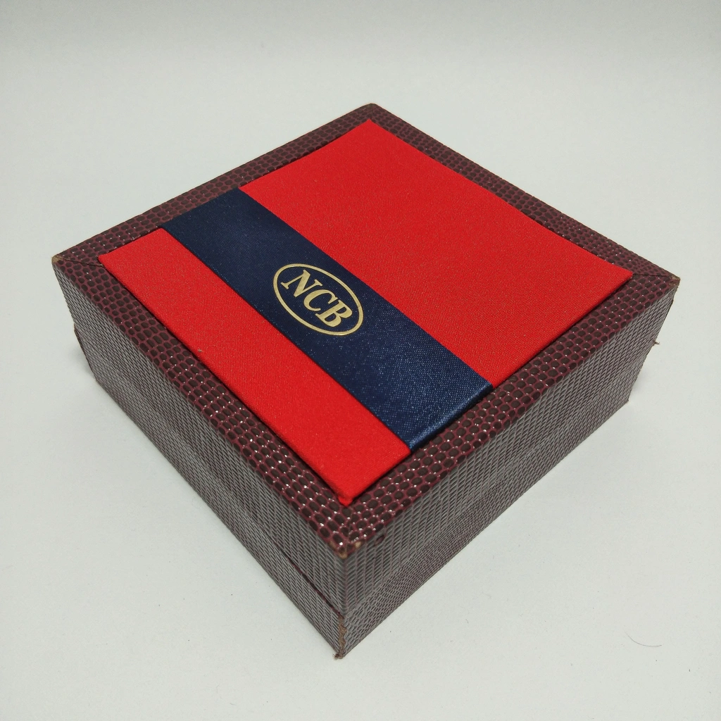 red satin leather stripped cream churi box 